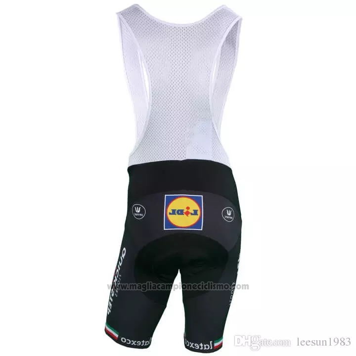 2018 2019 Abbigliamento Ciclismo Quick Step Floors Campione Italia Manica Corta e Salopette